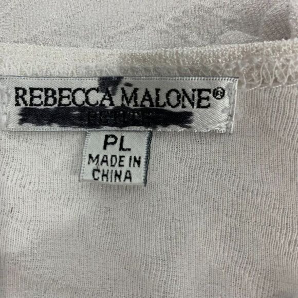 Rebecca Malone Womens Lace Button Cardigan PL Polyester/Spandex Off-White - Picture 4 of 7